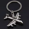 Wholesale fashion design charm metal silver plane keychain SSK-049