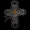 Aglare Gold Cross Hotfix motif Stencils Rhinestone Motif Design Patterns
