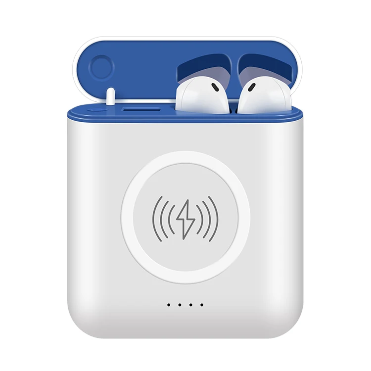 

XT6 Blue tooth Earphones In-Ear Headsets Microphone Headphone With Charging Box, White;blue