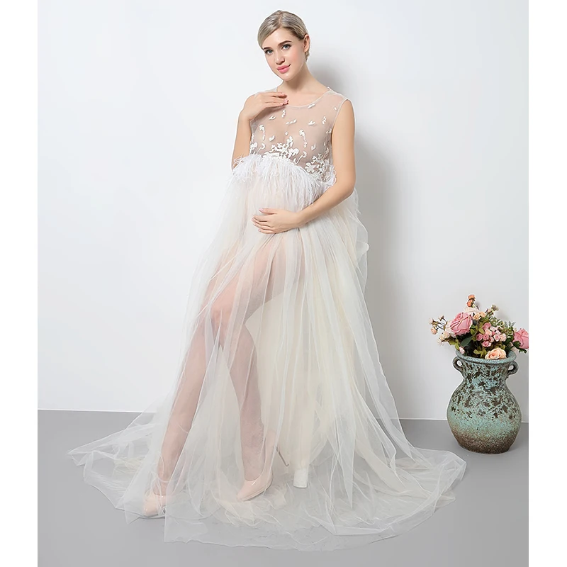Wholesale Maternity women clothes Pregnant party flapper Dress By Women Sexy Maternity gown photography Dress for Photo Shoot