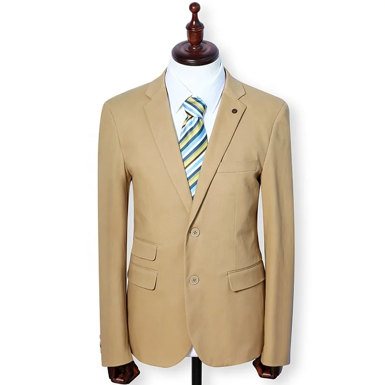 

autumn coat single breasted chic beige cotton leisure wear business suit slim fit mens lapel pin blazer, Colorful