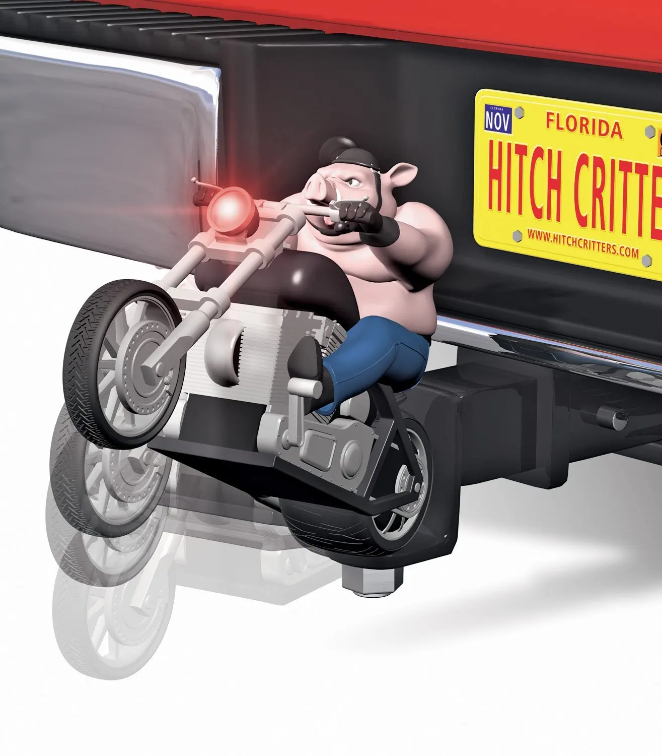 Hitch Critters 1049 Whoa Horsey Moving Ball Hitch Cover and Brake Light
