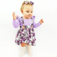 

2019 children clothes summer wild cotton print girl baby strap princess dress