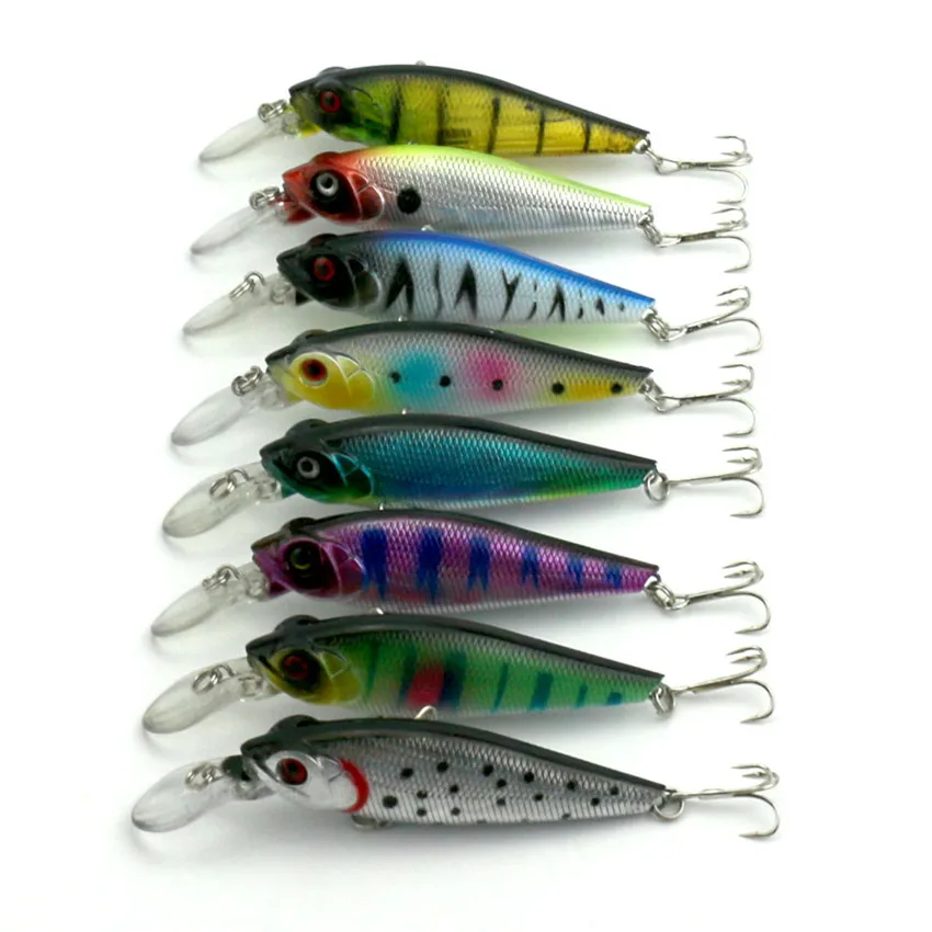 

Newup1pcs Great Discount Hard Fishing Lures Assorted 8Colors Quality 10CM 11.8G Crank Bait Minnow Fishing Lures, 8 colors as pictures