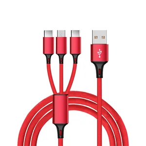 Nylon Braided 3 1 USB Cable Fast Charging Data Transfer