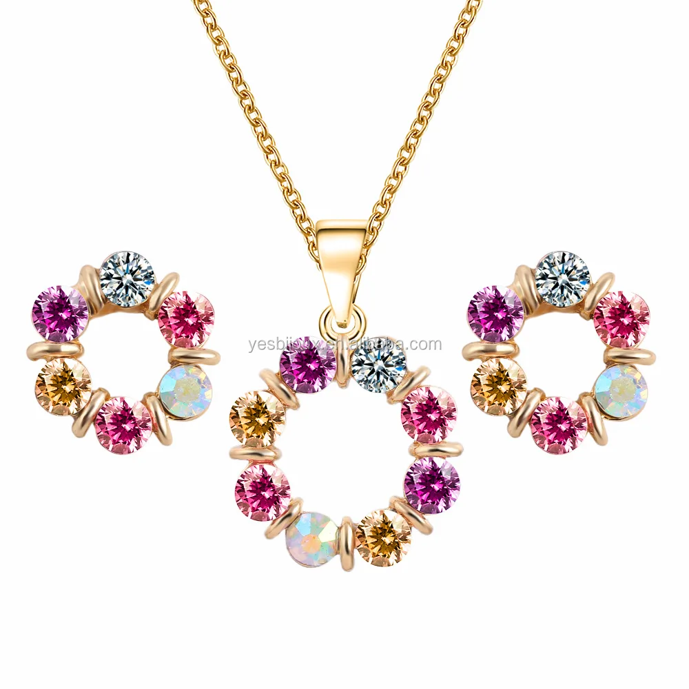 

rainbow crystal jewelry set italian bijoux alibaba express jewellery