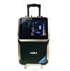 2017 Guangzhou MBA speaker 15 inch LCD trolley speaker with UHF wireless microphone,power-off memory,digital selections