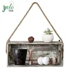 2018 Rustic Torch Wood Floating Shadow Shelf Box with Hanging Rope