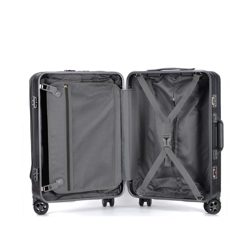 100 Pc Hardside Carry On Trolley Front Open Luggage Easy Access Laptop