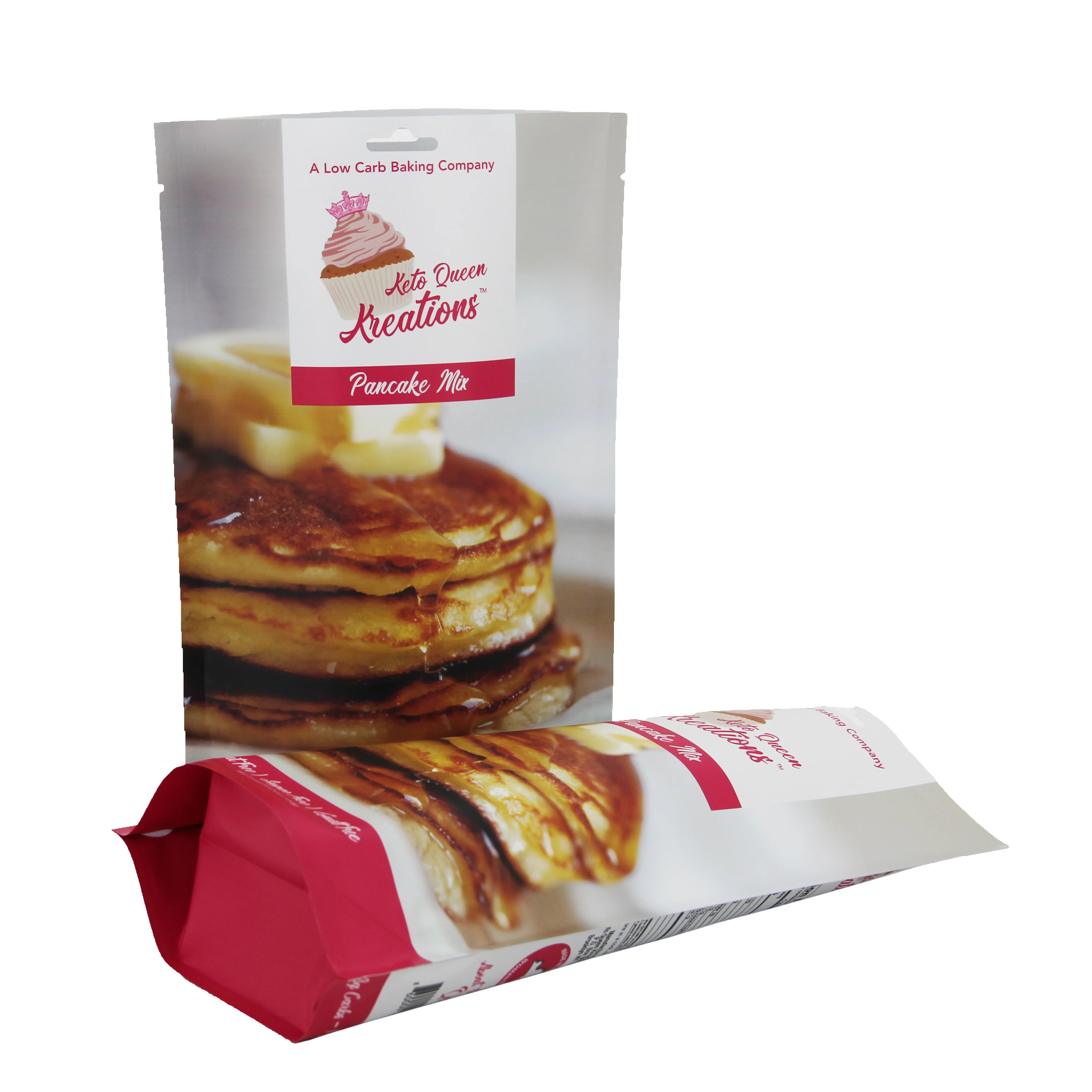 Custom Pancake Mix Packaging Heat Sealing Plastic Ziplock Matte Bag