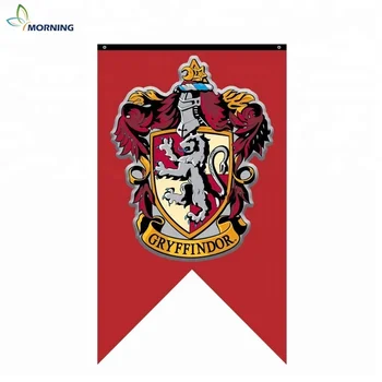 Custom Harry Potter Hogwarts School Four Houses Crests Banner