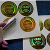 Custom design secure label packaging / shining 3D hologram label / adhesive hologram sticker