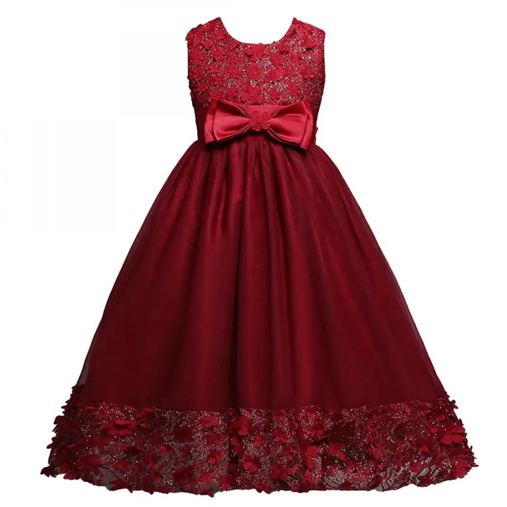 

2018 Girls Formal Dress Kids Ruffles Lace Party Wedding Party Evening Party Christening Princess Dresses