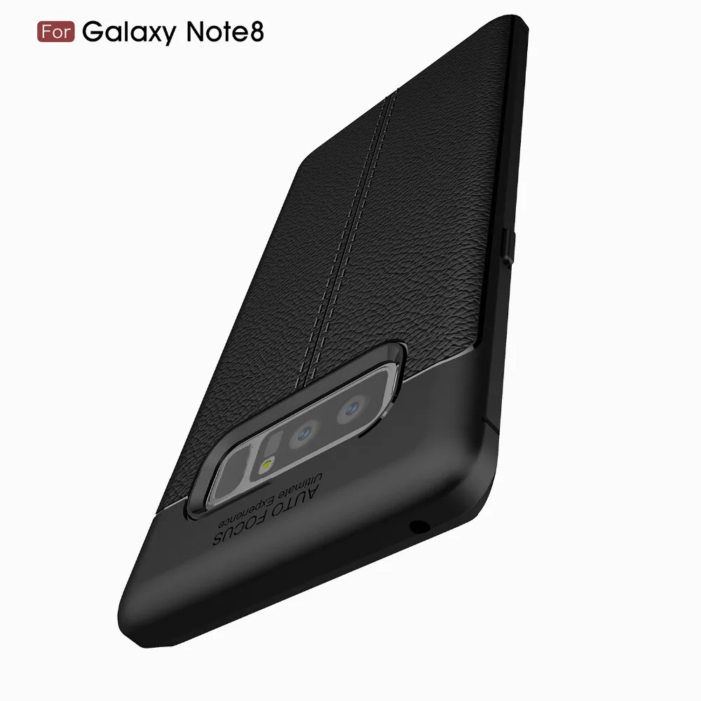 2017 New Design Carbon Fiber Lichee Pattern For Samsung Galaxy Note 8 Soft TPU Case For Samsung Galaxy Note 8