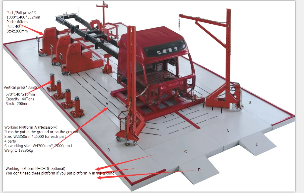 Best Selling Auto Body Accident Repair Equipment/truck Bench Ulhr900