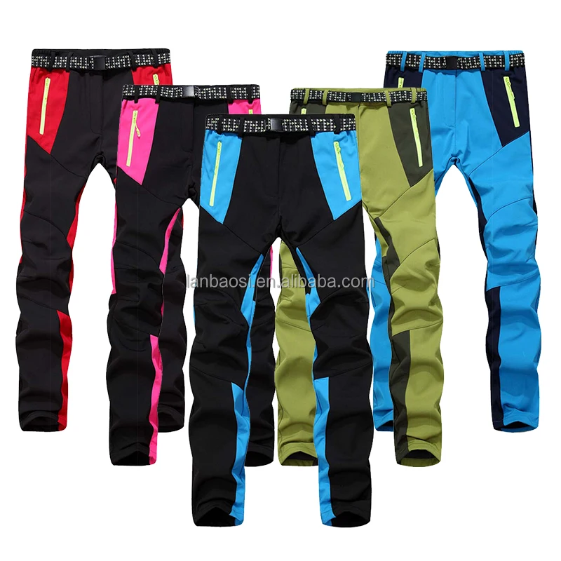 

Outdoor Women Climbing Pants Breathable Softshell Winter Hiking Pants Wholesale, Pink;grey or colors as customers' requests
