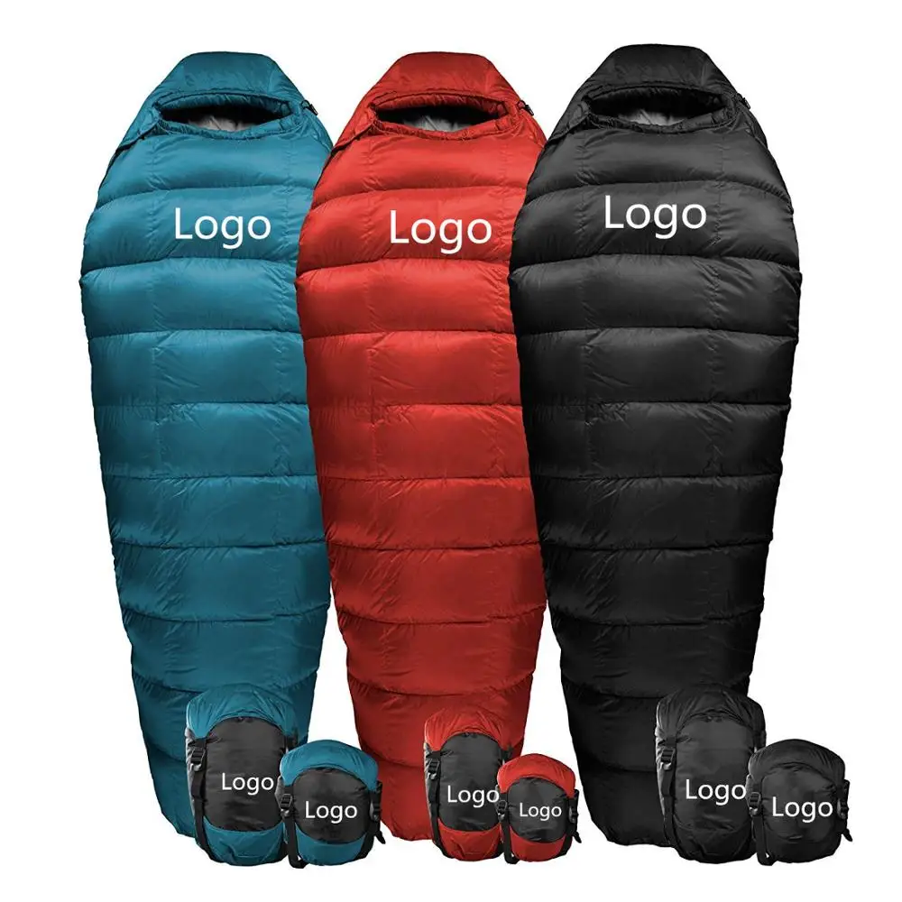 

Woqi Outdoor Camping Duck Down Sleeping Bag Compact Mummy Sleeping Bag with Compression, Customized