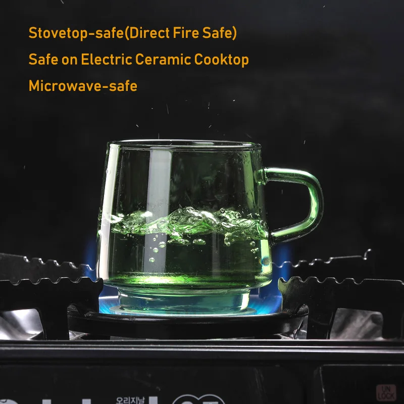 300ml Borosilicate Glass Tea Cup Set With Saucer And Spoon Buy