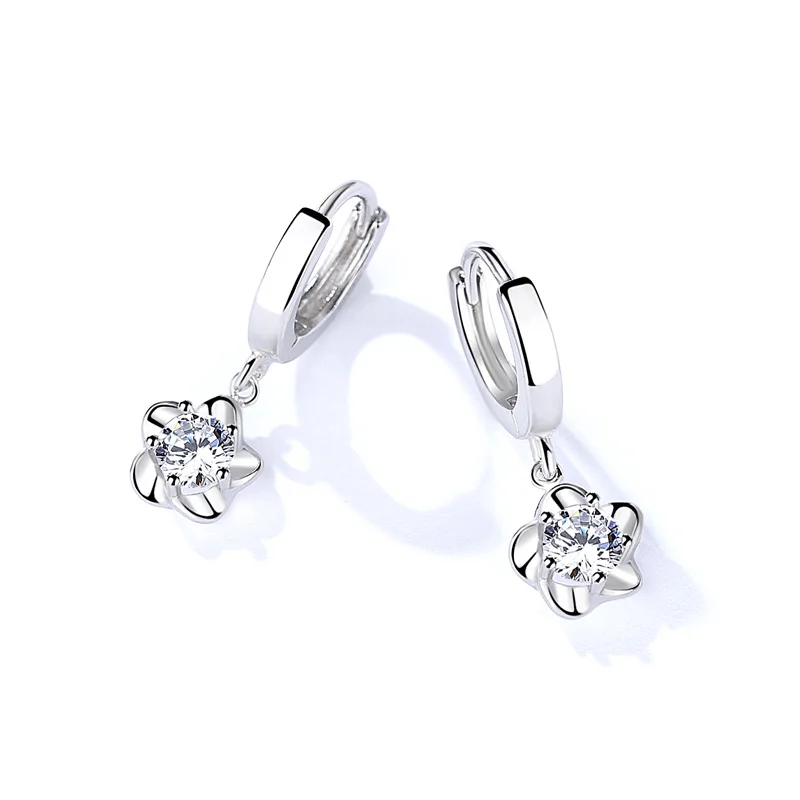 

Factory direct sales dangle sterling silver hoop earrings