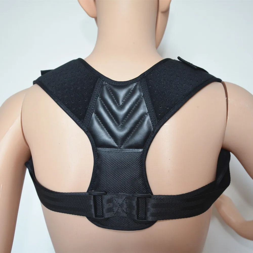

New design sponge adjustable back shoulder posture corrector brace which Helps Spine Alignment and Eliminates Slouching, Black