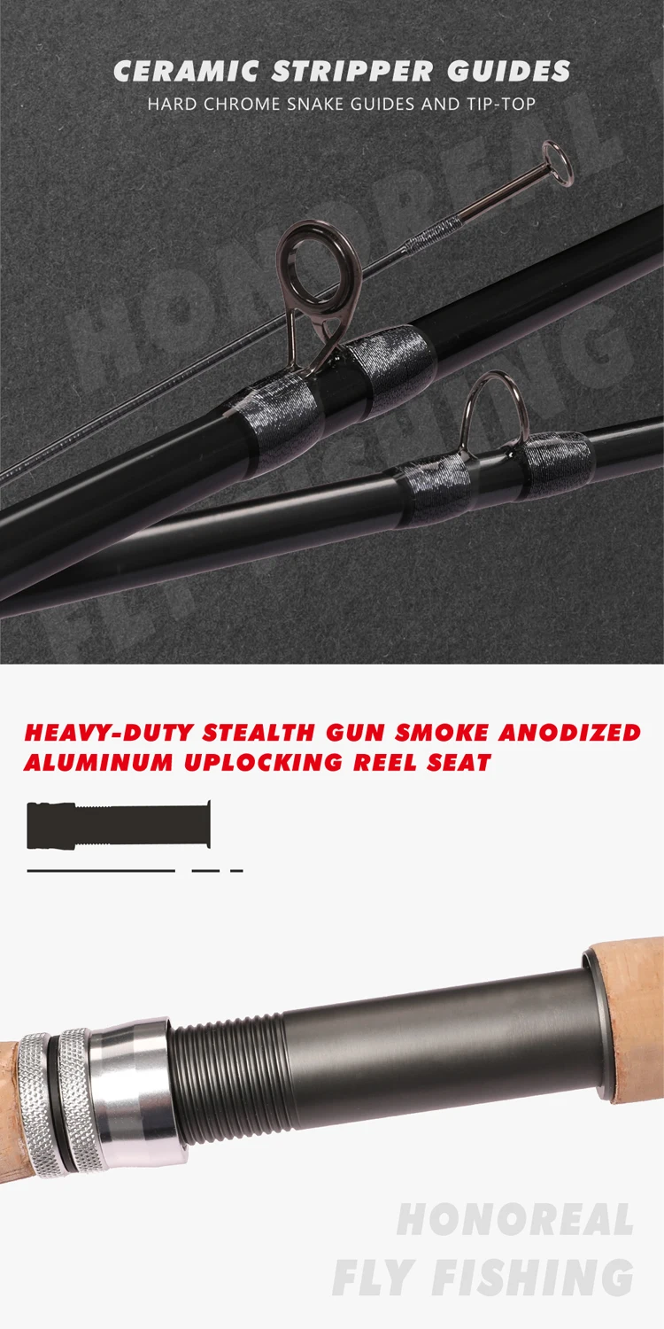 Honoreal Fly Fish 9' Good Quality Saltwater Fly Fishing Rod Spinning