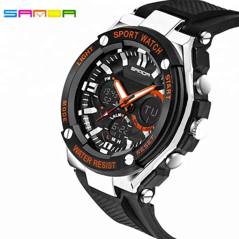 

2017 Brand SANDA Sports Watches Child Digital Fashion LED Military Army Watch Waterproof Shock Resistant Diving Wristwatch, 5 colors