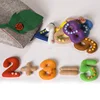 All sets felt educational material for math with orange color