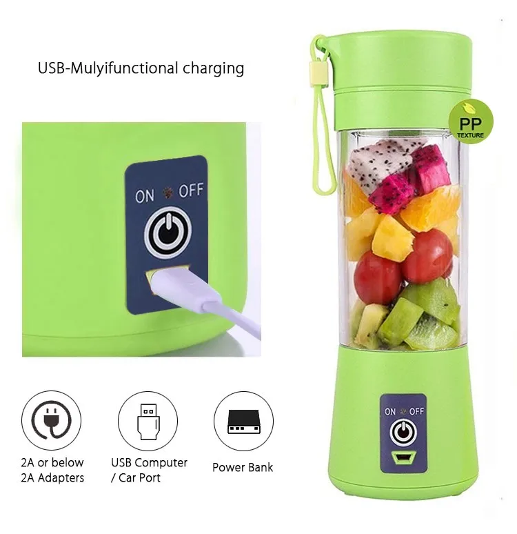 Mini Juicer With Usb Charger Portable And Rechargeable Blender Mixer 6