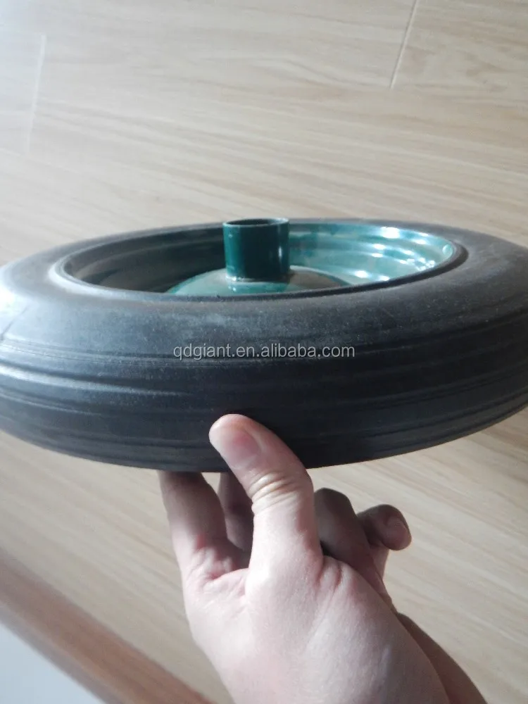 Top quality utility wheelbarrow solid rubber wheel 14 inch tyre