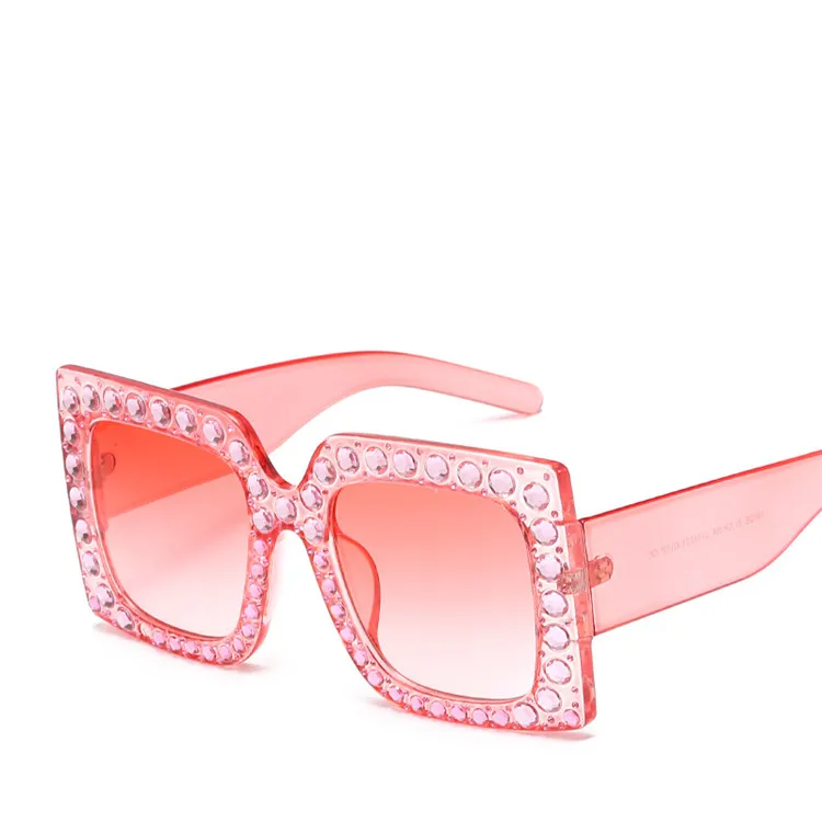 

Top Popular Oversized Sunglasses Custom Logo Luxury Diamante Sunglasses Women, Mix color or custom colors