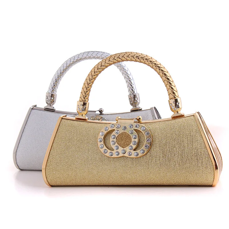 Buy New Arrival Bags Diamonds Women Handbags With Golden Color