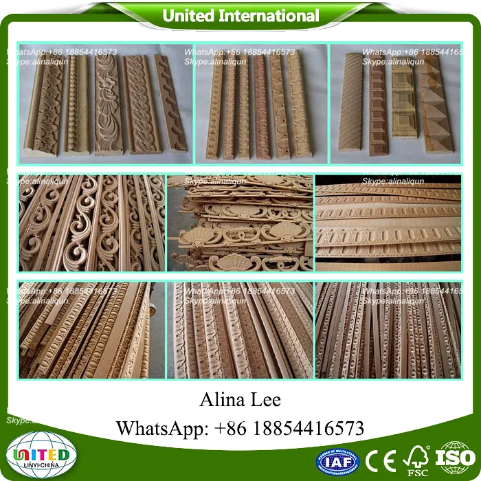 Interior decorative carved wood mouldings