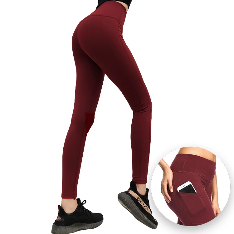 

Wholesale custom private label sexy women yoga sport leggings fitness pants with phone pockets