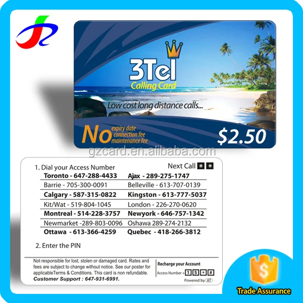 calling scratch card