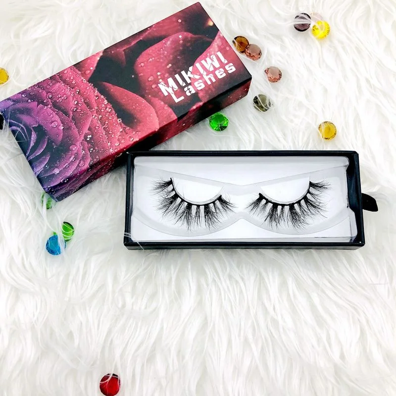 

Custom eyelashes packaging box with own logo wholesale 100% hand made mink lashes, Natural black