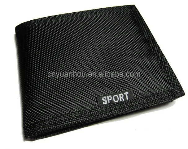 fashion men's nylon sport wallet black