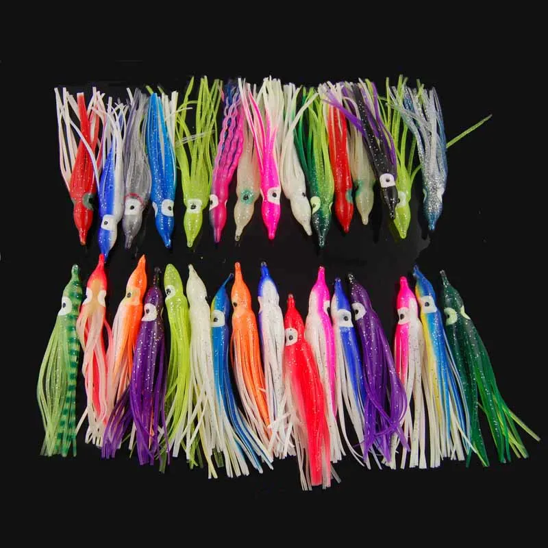 10cm Soft Octopus Fishing Lures For Jigs Mixed Color Luminous Octopus