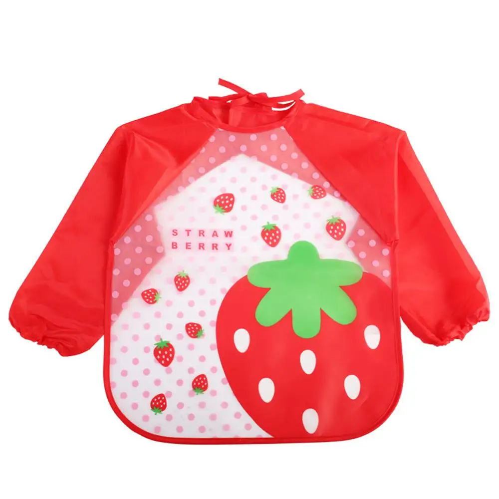 

Children Bib Burp Waterproof Long Sleeve Art Smock Bibs Apron Cartoon Soft Feeding baberos bavoir Clothing