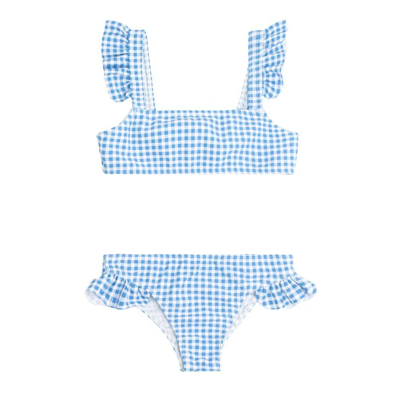 blue plaid bikini