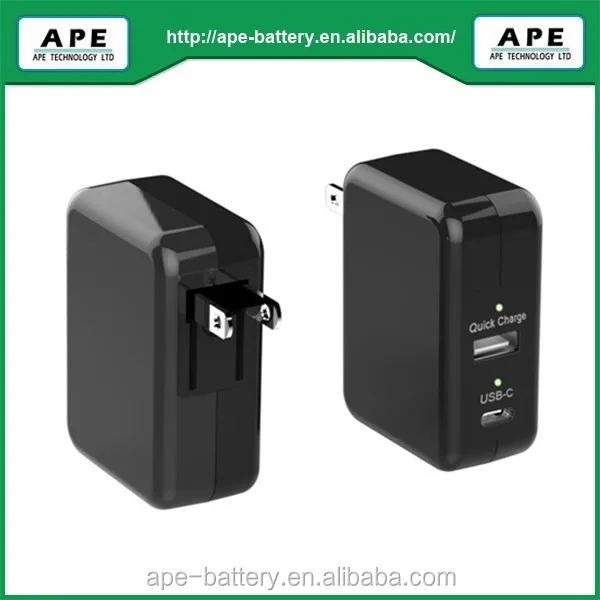 With quick charger 2.0 & USB3.0 ac adapter for mobile power bank quick charged MPA818QFC