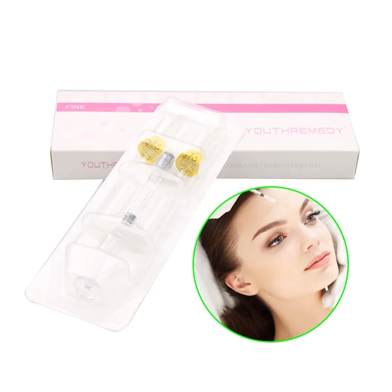 

Youthremedy super fine line 1ML syringe with hyaluronic acid injectable dermal fillers for anti-aging, Transparent