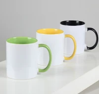 

inside and handel color mug 11oz logo custom blank white box packed coffee mug for sublimation
