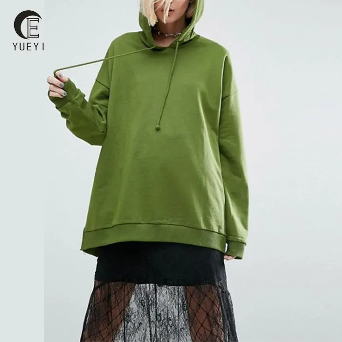 

2020 New idea ODM&OE wholesale custom women fashion design open back 100% cotton french terry oversized blank solid color hoodie, As picture or can be customized