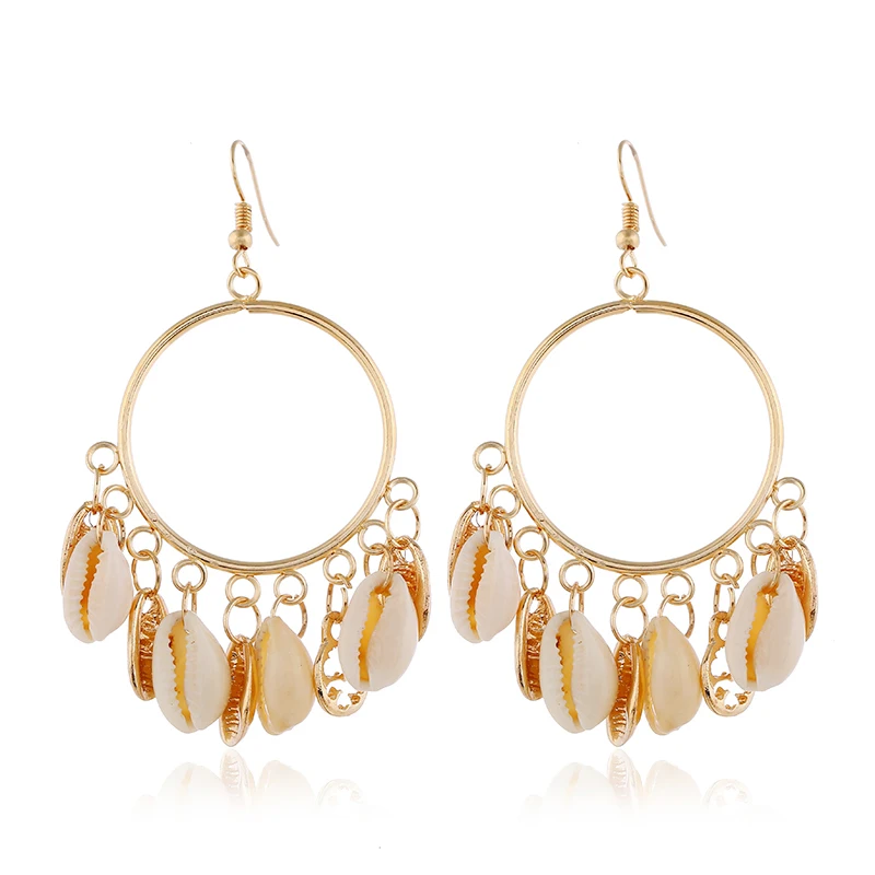 

fashion gold Sea Shell Earrings For women Wholesale NS10000, As photo