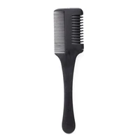 

Hair Cutting Comb Black Handle Hair Brushes with Razor Blades Cutting Thinning Trimmin Hair Salon DIY Styling Tools