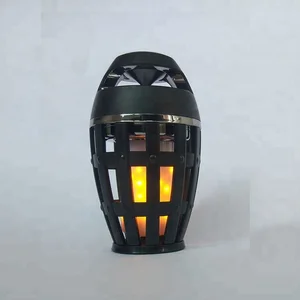 Tooth Wireless Speaker LED Flame Lamp