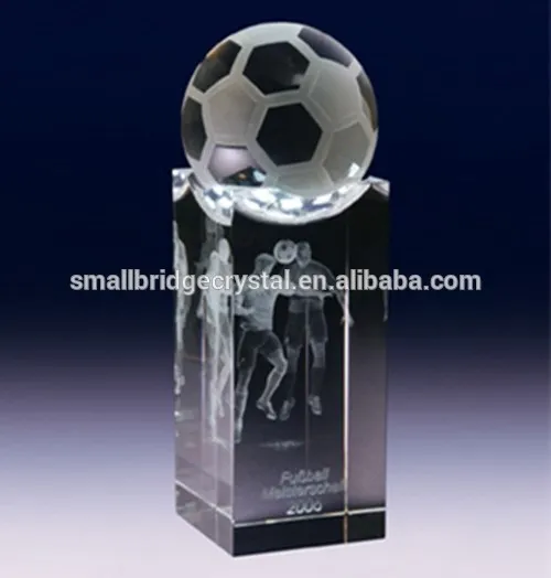 product laser engraved crystal football trophy for sport event souvenirs-21