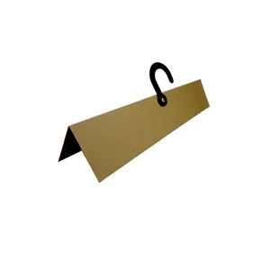 Image of custom printing colorful kraft paper hanger for fabric with plastic hook