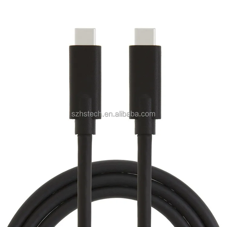 

high quality fast charge e-marker PD 20V 5A 100W usb 3.1 gen2 10Gbps USB-C to USB-C type c Cable For Samsung S8 plus Note 8, White and black or custom