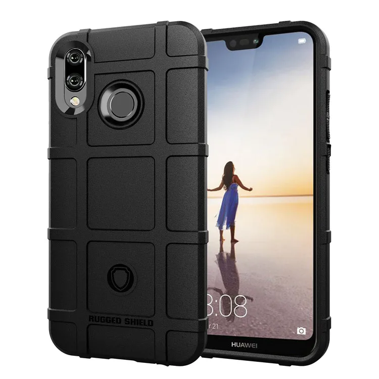 

Best quality thick soft TPU rugged shield black color cool mobile phone housings cover case for Huawei P20 Lite/Nova 3E